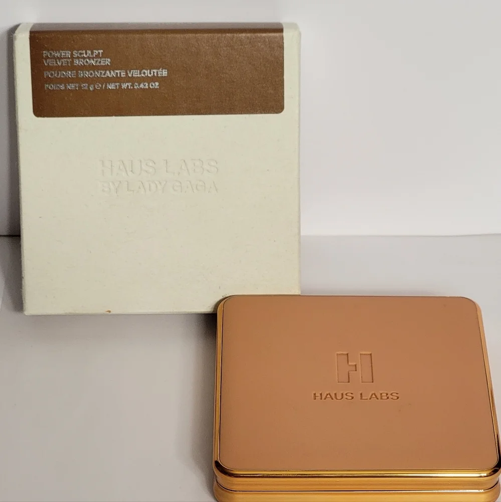 HAUS LABS LADY GAGA Power Sculpt Velvet Powder Bronzer talc free new makeup